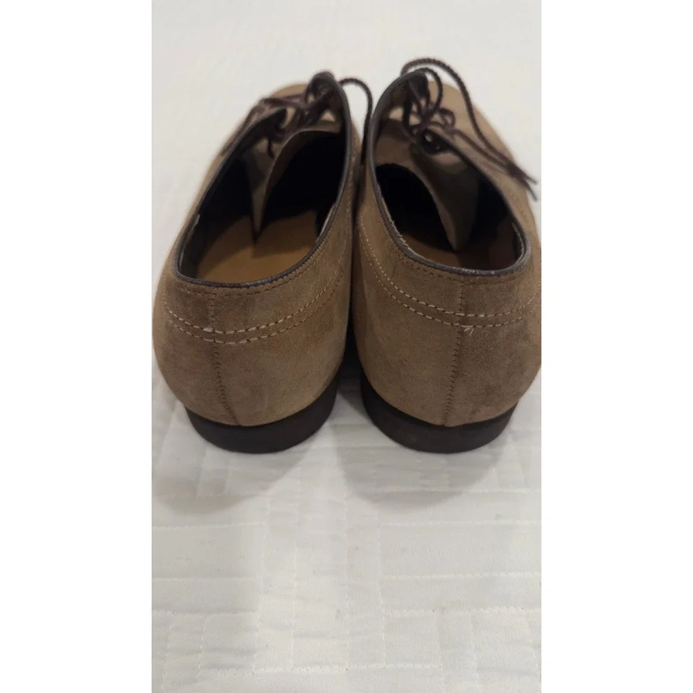 Hush Puppies Mens Brown Suede Derby Shoes Lace Up Moc Toe Size 13